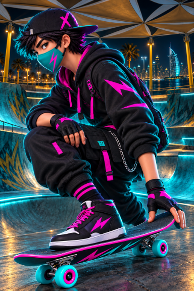 Shadow Max — Neon Presence — SHADOW MAX in KITE BEACH NIGHT