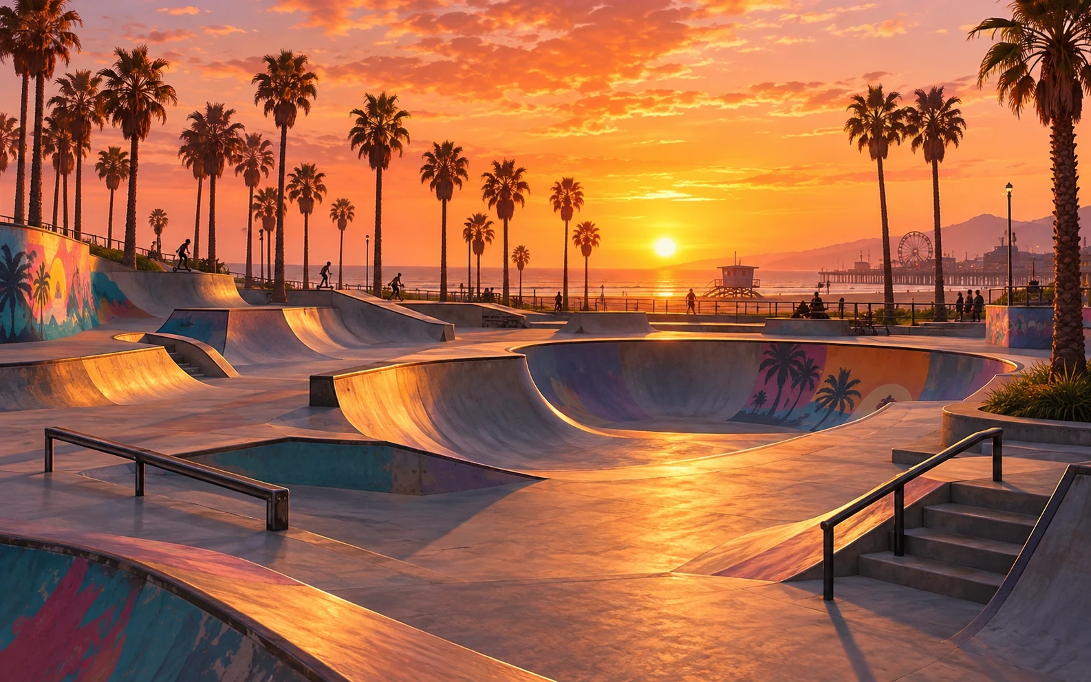 SUNSET LINES park in VENICE BEACH · CA