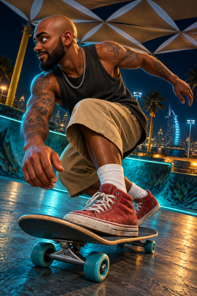 Big Marcus — Neon Presence — BIG MARCUS in KITE BEACH NIGHT